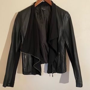 Black Waterfall Leather Jacket